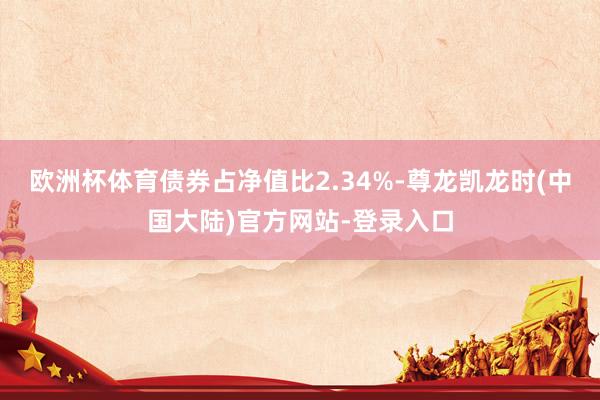 欧洲杯体育债券占净值比2.34%-尊龙凯龙时(中国大陆)官方网站-登录入口