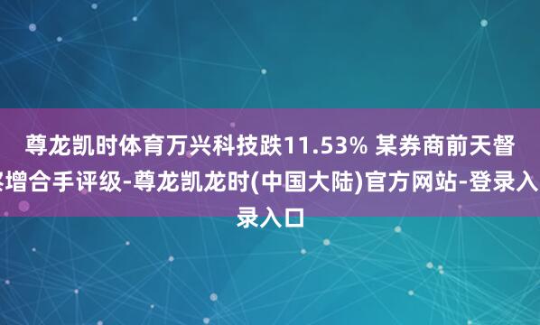 尊龙凯时体育万兴科技跌11.53% 某券商前天督察增合手评级-尊龙凯龙时(中国大陆)官方网站-登录入口