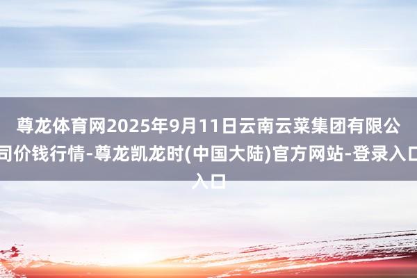 尊龙体育网2025年9月11日云南云菜集团有限公司价钱行情-尊龙凯龙时(中国大陆)官方网站-登录入口