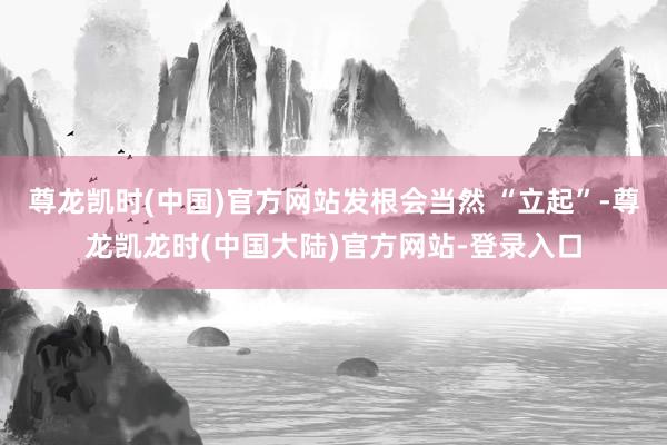 尊龙凯时(中国)官方网站发根会当然 “立起”-尊龙凯龙时(中国大陆)官方网站-登录入口