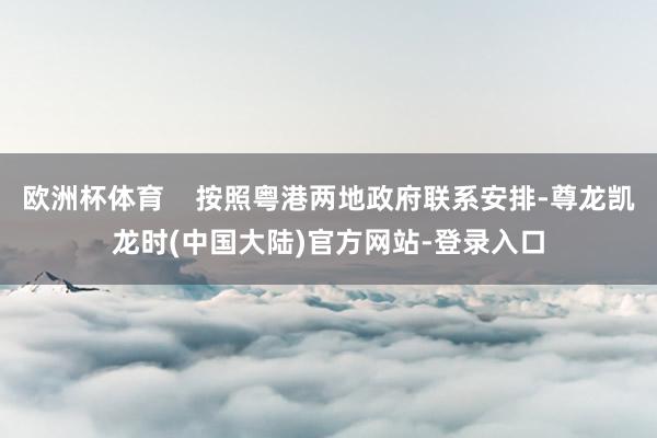欧洲杯体育    按照粤港两地政府联系安排-尊龙凯龙时(中国大陆)官方网站-登录入口